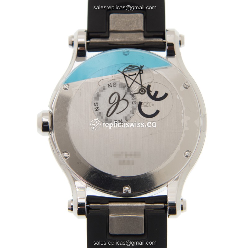 Chopard Happy Sport Quartz - White Dial - Rubber Black - Buckle Clasp - View 3