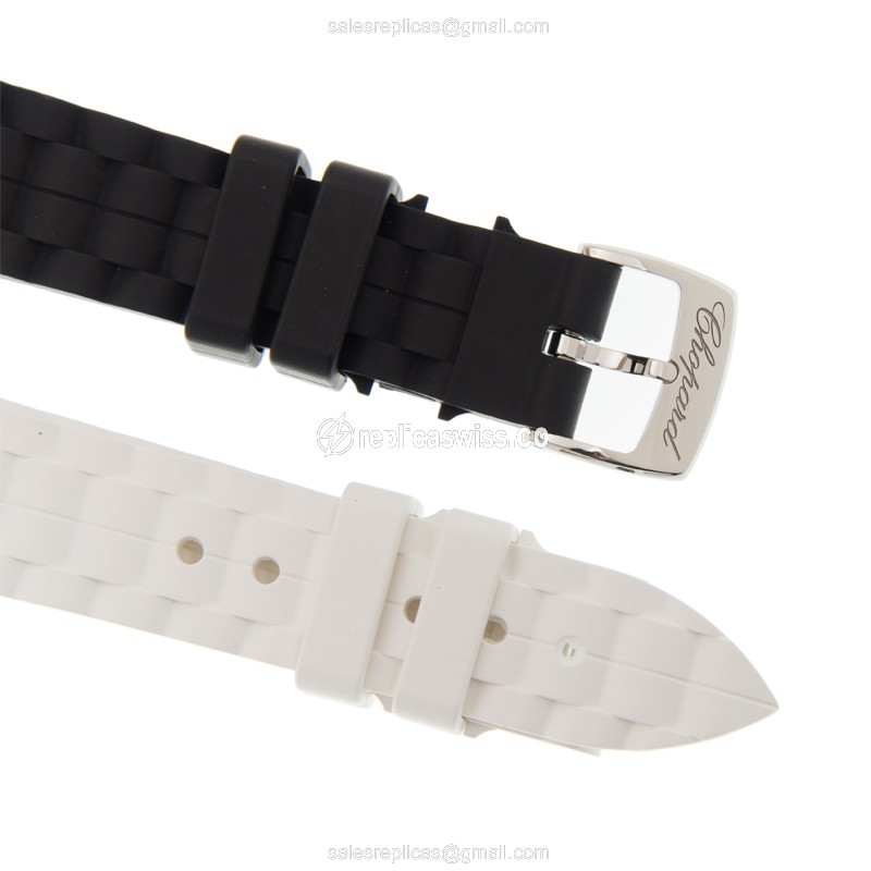 Chopard Happy Sport Quartz - White Dial - Rubber Black - Buckle Clasp - View 4