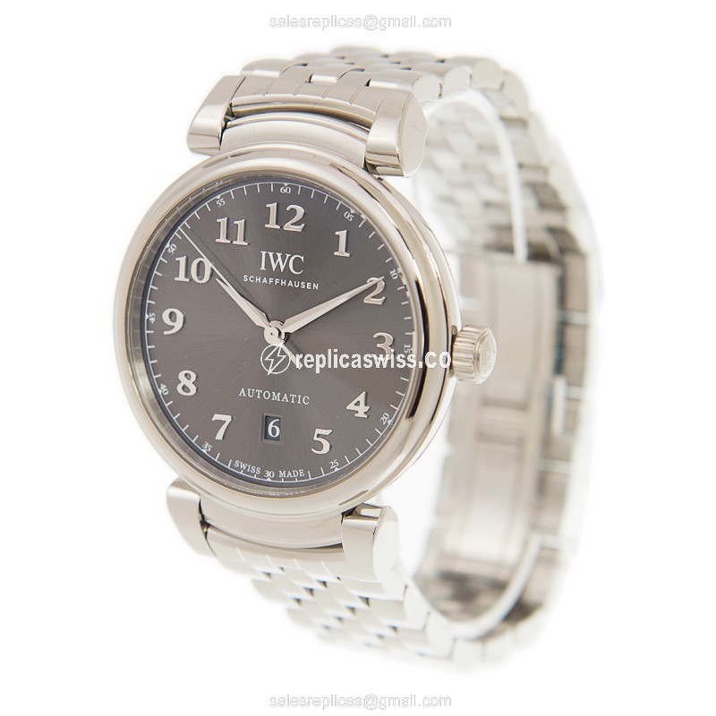 IWC DA VINCI Automatic - Stainless Steel - Dark Grey Dial - Silver Steel Clasp - View 3