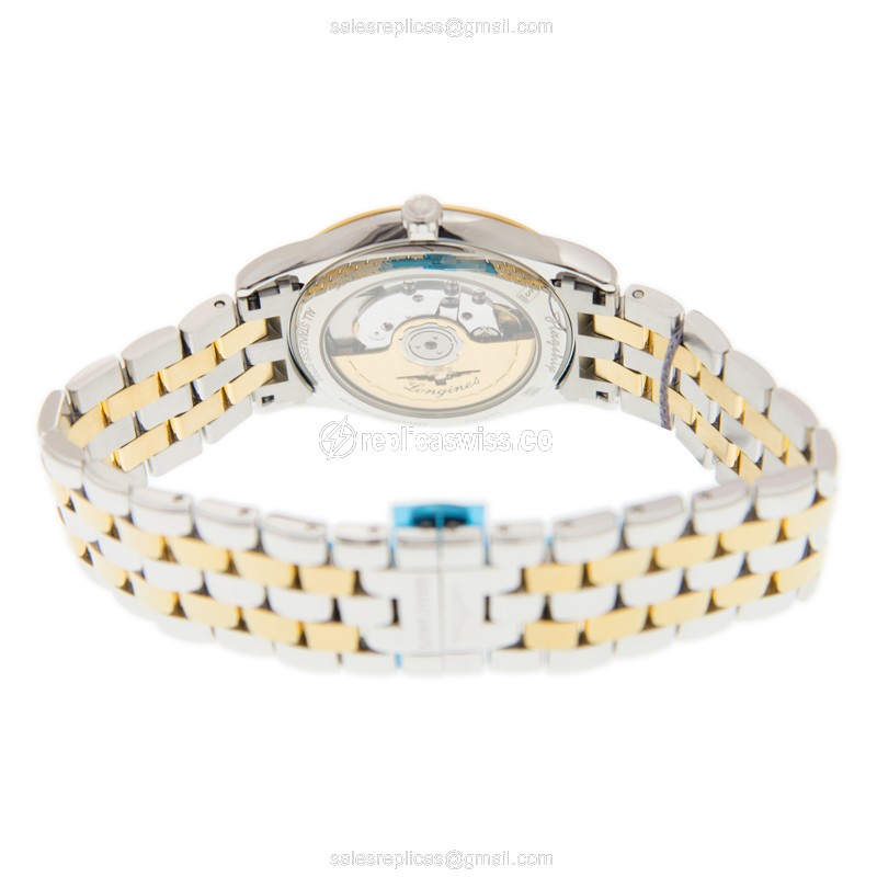 Longines L4.874.3.27.7 Flagship - Automatic - Gold-Plated, Stainless Steel Case, White Dial - View 4