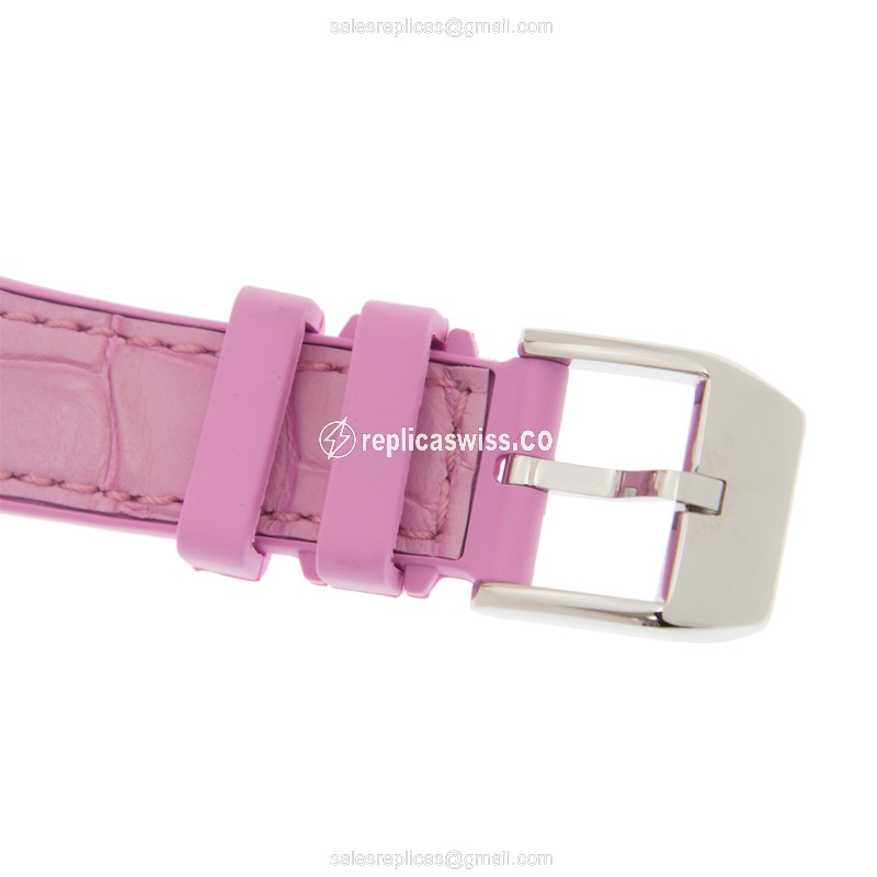 Franck Muller V32 QZ Quartz - White Dial on Leather - Buckle Clasp - View 4
