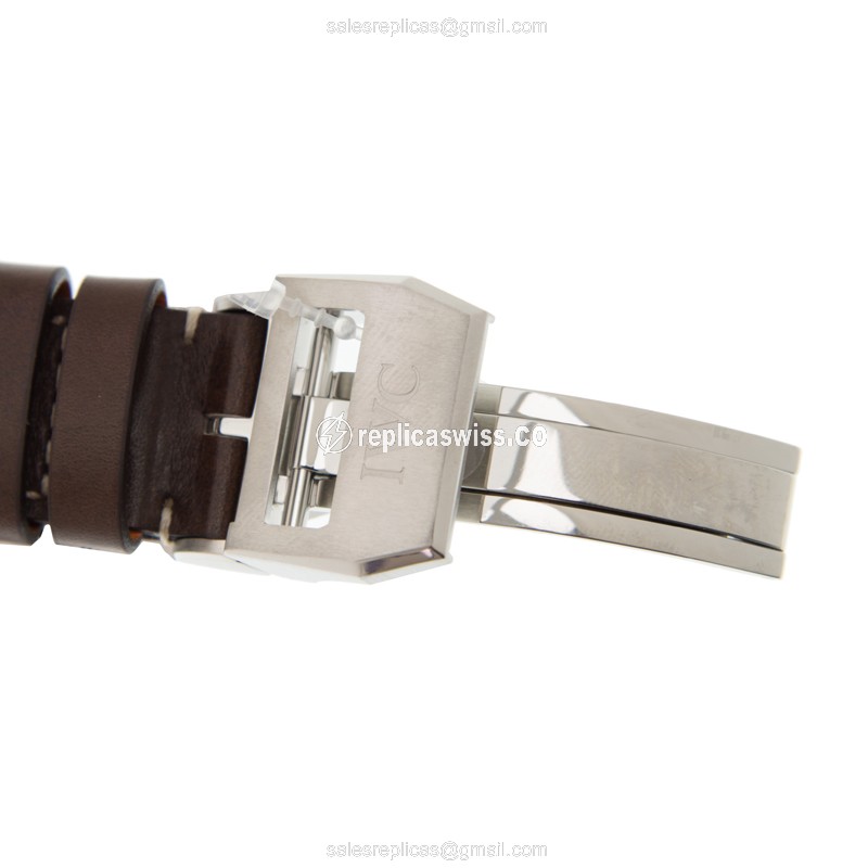 IWC IW502702 PILOTS Replica - Automatic - Steel Case - Grey Dial - Brown Cowhide Strap - View 4