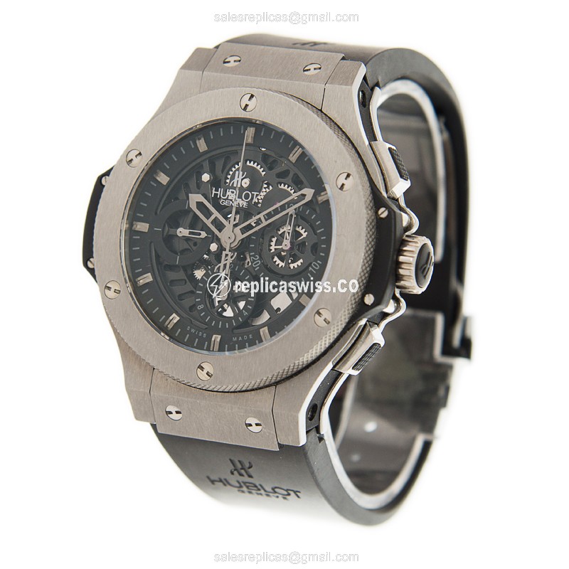 Hublot Big Bang Automatic Replica - Titanium - Black Rubber - View 3