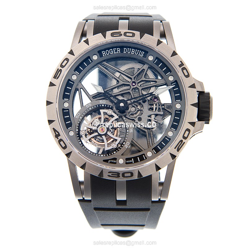Roger Dubuis Excalibur watch - manual - titanium - skull - View 2