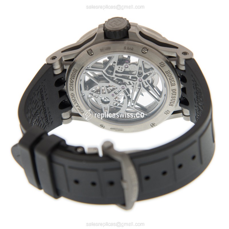 Roger Dubuis Excalibur watch - manual - titanium - skull - View 4