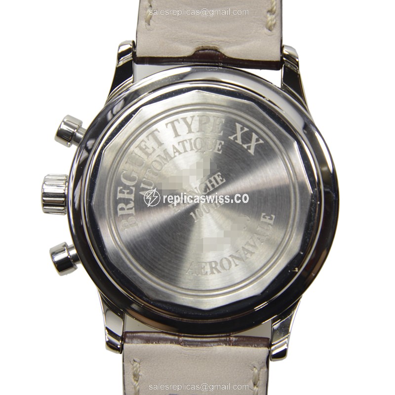 Breguet 3800ST/92/9W6 Replica - Automatic - Black Dial - Alligator Brown Strap - View 3