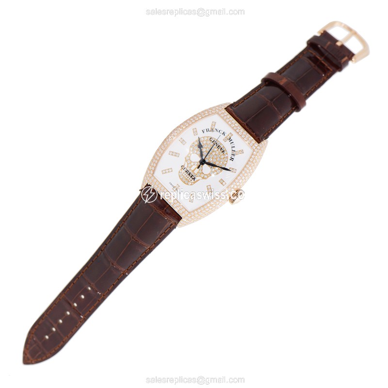 Franck Muller Gothique Watch - Automatic - Rose Gold - White - View 2