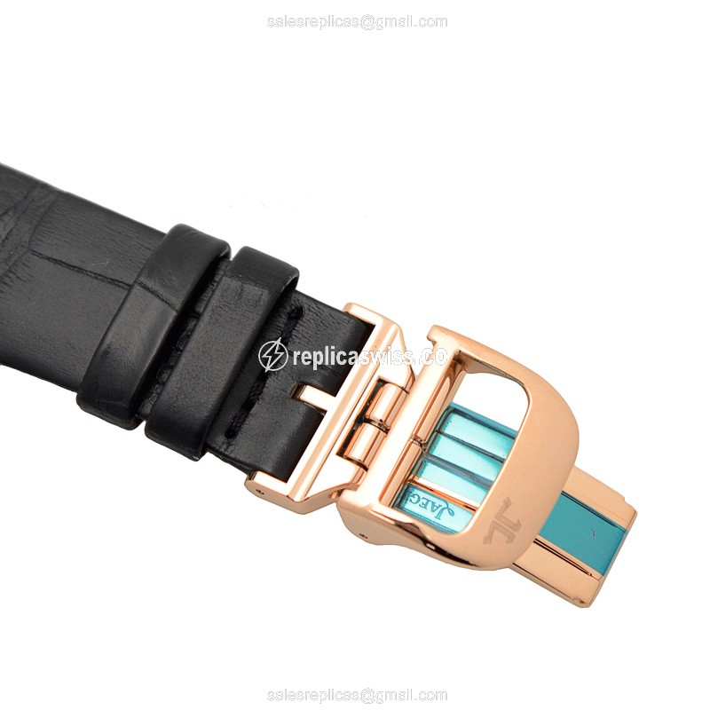 Jaeger-Lecoultre Q3542490 Rendez-Vous Replica - Automatic - 18kt Rose Gold Case - White Dial - Black Strap - View 4