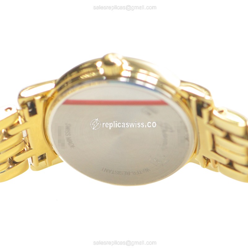 Longines PRESENCE Replica - Quartz - Gold-Plated Case - White Dial - View 4