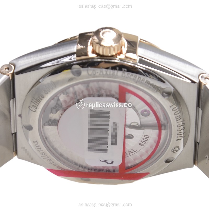Omega Constellation Replica - 18kt Rose Gold - Automatic - Diamond Dial - Silver Clasp - View 4