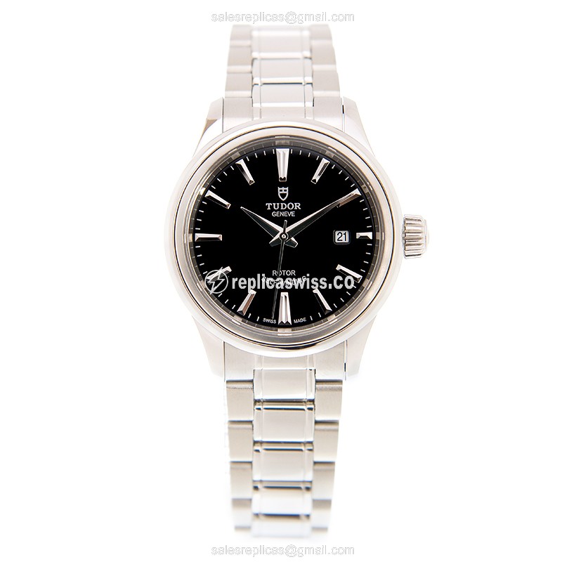 Tudor 12100 Replica Watch - Automatic - Steel - Black Dial - View 2