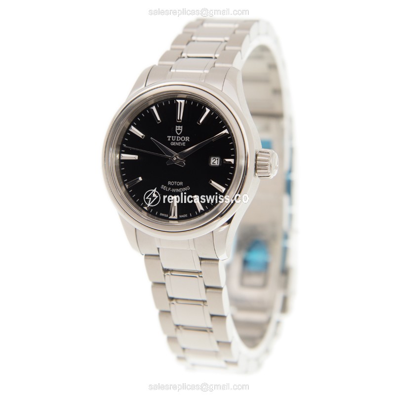 Tudor 12100 Replica Watch - Automatic - Steel - Black Dial - View 3