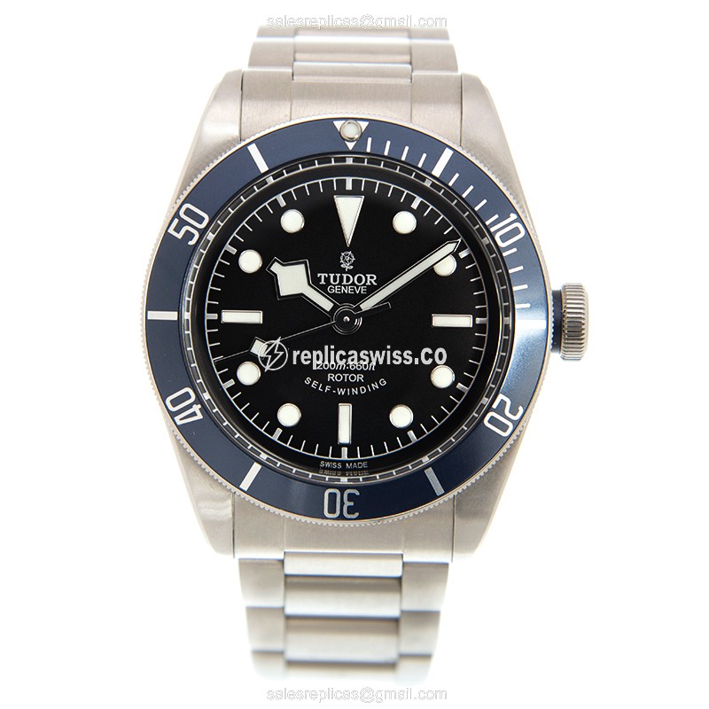 Tudor Heritage Black Bay Replica - Automatic - Steel - Black Dial - Silver Steel Strap - View 2
