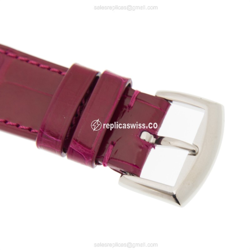 Franck Muller Long Island Replica - Steel - Silver Dial - Red - View 4