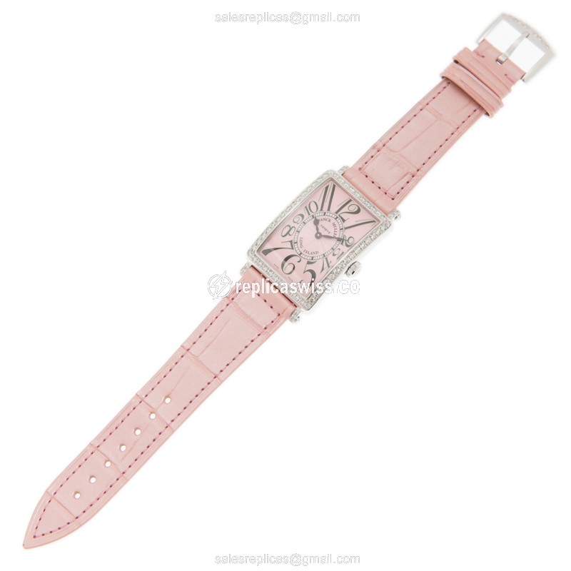 Franck Muller Long Island Watch - Quartz - Diamond - Pink - View 2