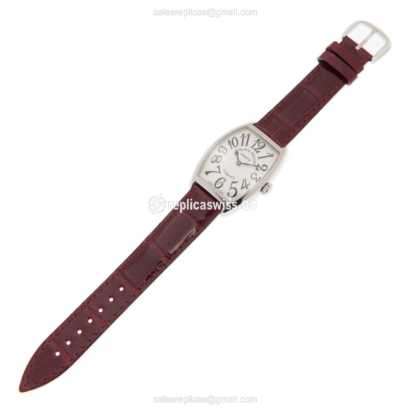 Franck Muller 2852 QZ Replica - Quartz - Silver on Red Alligator - Buckle - View 2