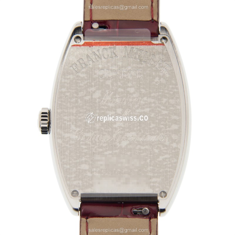 Franck Muller 2852 QZ Replica - Quartz - Silver on Red Alligator - Buckle - View 3