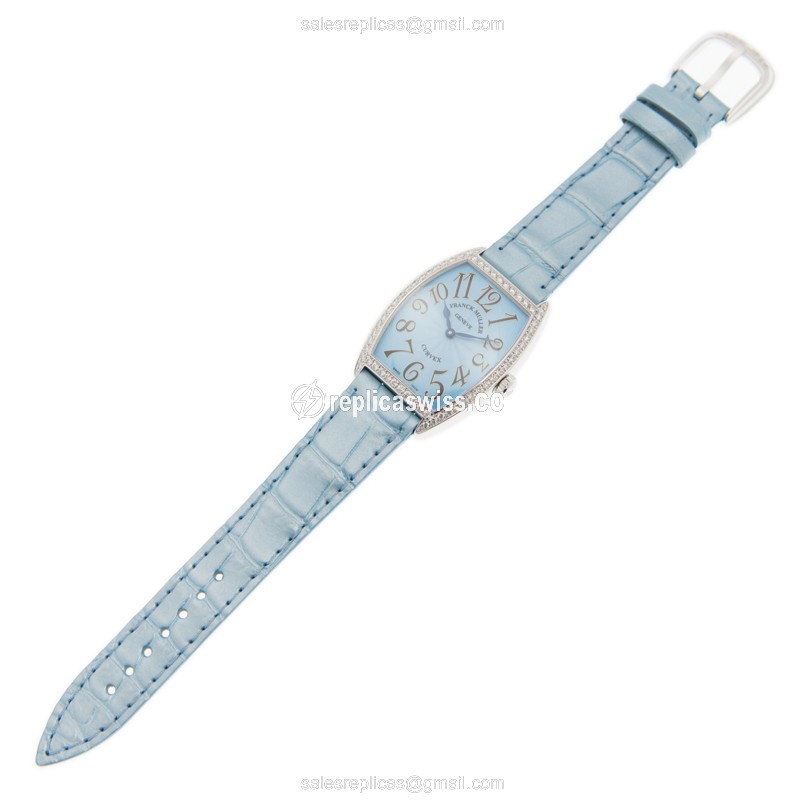 Franck Muller 7502 QZ D 1R (AC)-BLUE CINTREE CURVEX Quartz Stainless Steel & Diamonds - View 2