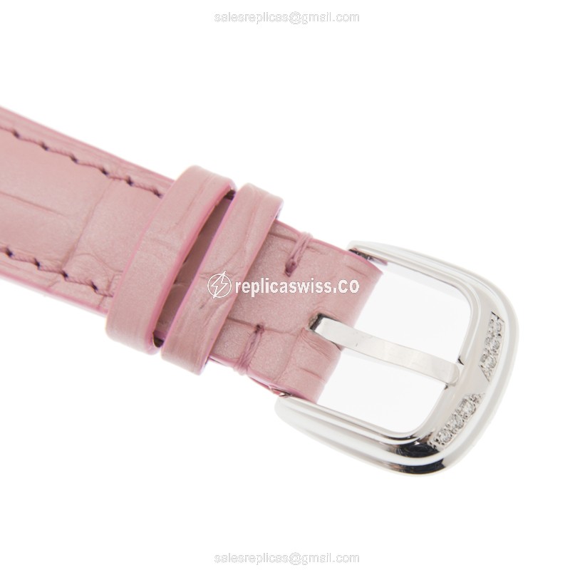 Franck Muller 7502 QZ D 1R Curvex - Pink Dial, Quartz - Stainless Steel Case - Pink Alligator Strap - View 4