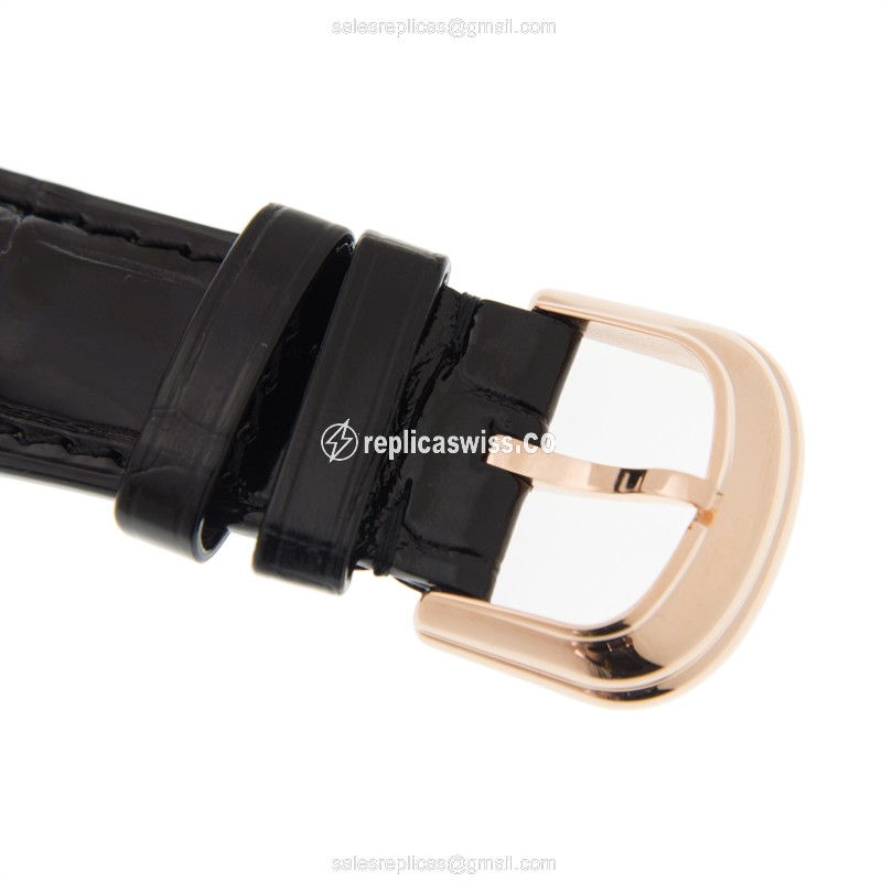 Franck Muller 8880B SC DT - Automatic 18kt Rose Gold - Black Vintage Dial, Alligator Black Strap - View 4