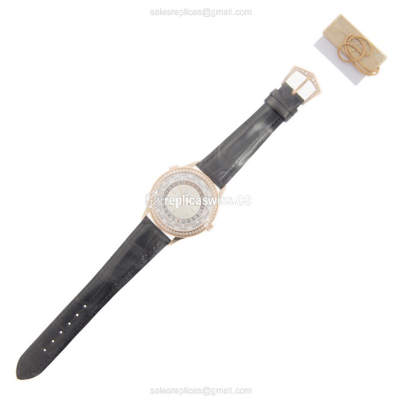 Patek Philippe 7130R-011 Replica - Complications Auto - Rose Gold Case - White Dial - View 2