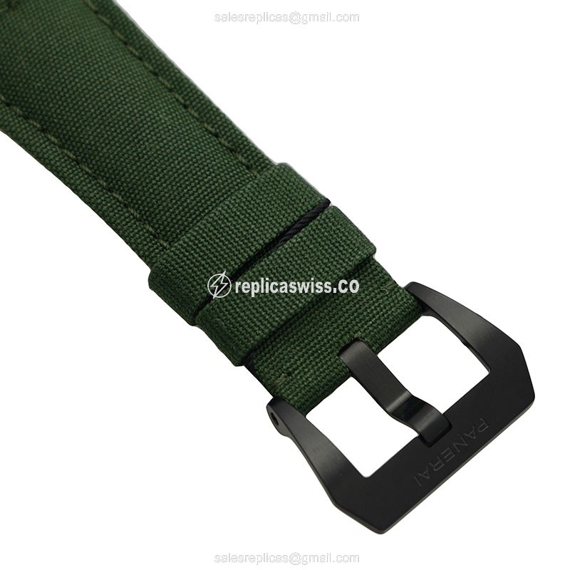 Panerai PAM00612 RADIOMIR - Manual Wind - Black Dial - Green Cowhide Strap - Buckle Clasp - View 3
