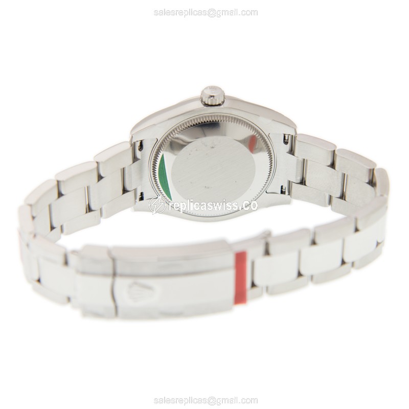 Rolex Datejust Replica - Automatic - White Gold & Steel - Blue Dial - View 4