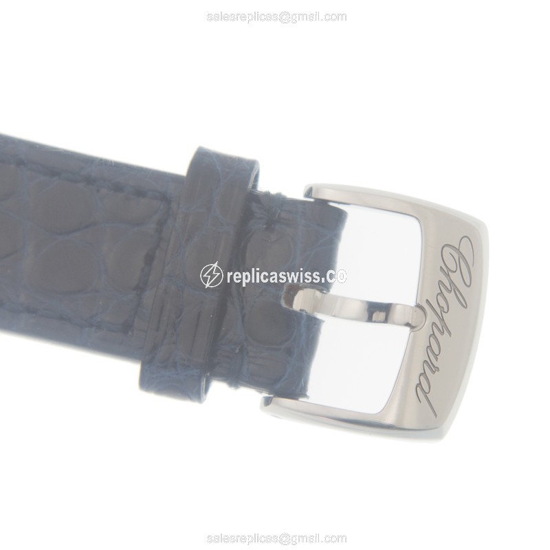 Chopard Happy Sport Replica - Automatic - Black Dial - Blue Alligator - Buckle - View 4
