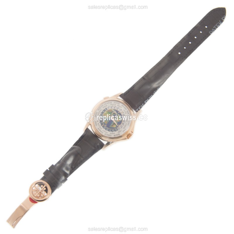 Patek Philippe 5131R-010 Replica - Automatic 18kt Rose Gold - White Dial, Brown Alligator Buckle - View 2