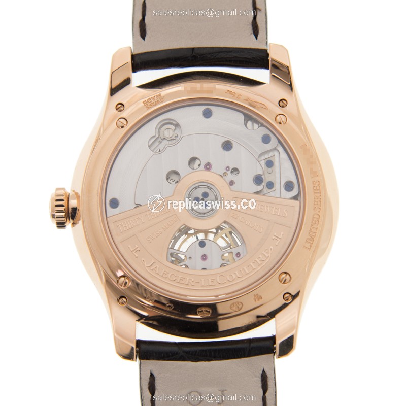Jaeger-Lecoultre Q156241P Replica - Ultra Thin - Automatic - Rose Gold Case - Diamond - Silver Dial - View 3