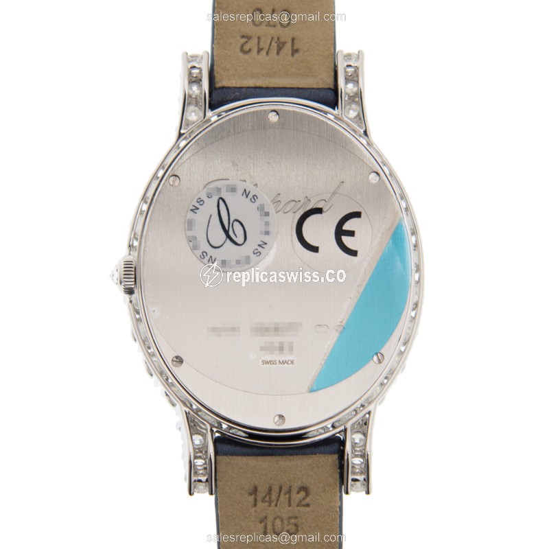 Chopard 139383-1001 Replica - Quartz - 18kt White Gold - White Dial - Buckle Clasp - View 3