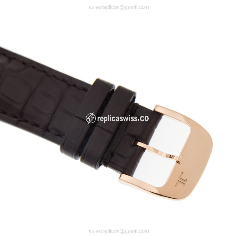 Jaeger-Lecoultre Q1612520 Master Ultra Thin - 18kt Rose Gold - Beige Dial - Brown Alligator Buckle - View 4