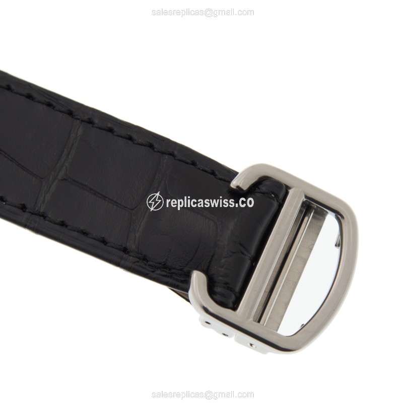 Cartier DRIVE DE CARTIER Replica - Automatic - Silver Dial - Steel Case - Black Alligator Strap - View 4