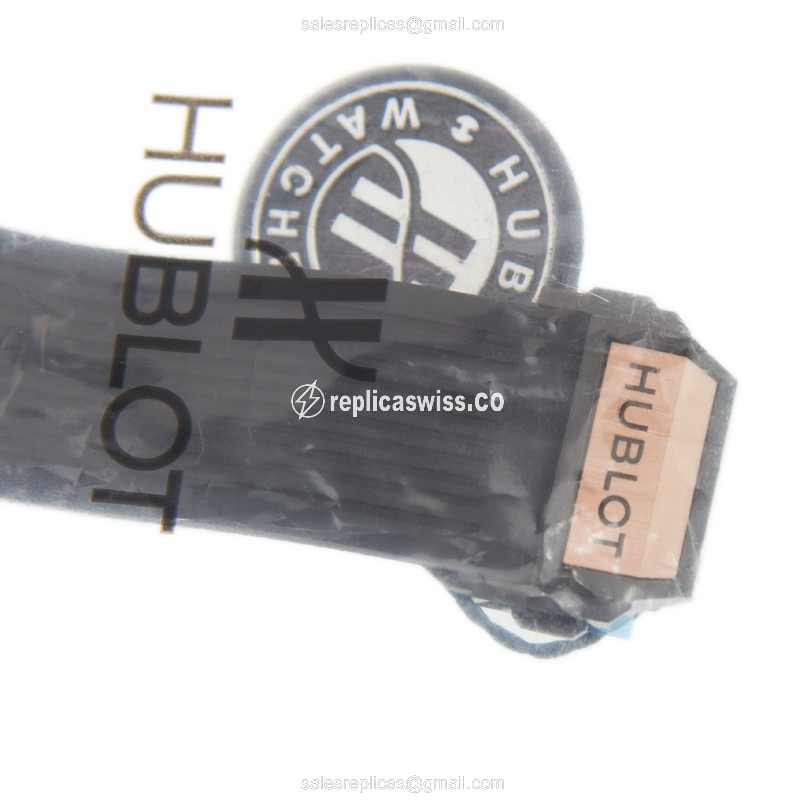 Hublot BIG BANG Replica - Automatic - 18kt Rose Gold - Diamonds - Gray Dial - Black Rubber Strap - View 4
