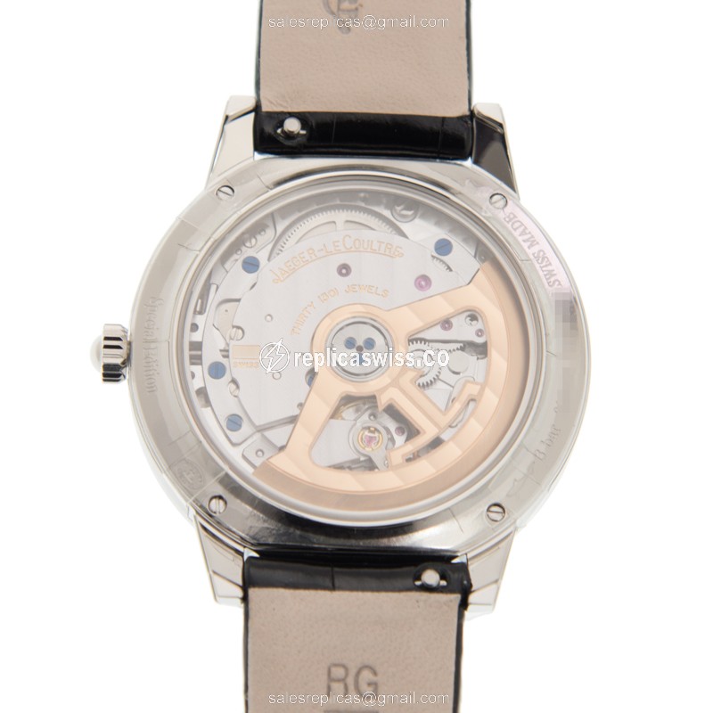 Jaeger-Lecoultre Q344847J Rendez-Vous Replica - Automatic - Black Dial - Steel Case - Alligator Black Strap - View 3