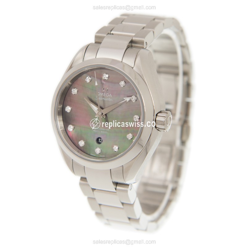 Omega Seamaster Replica - Automatic - Steel Case - Gray Dial - Silver Steel Band - View 3