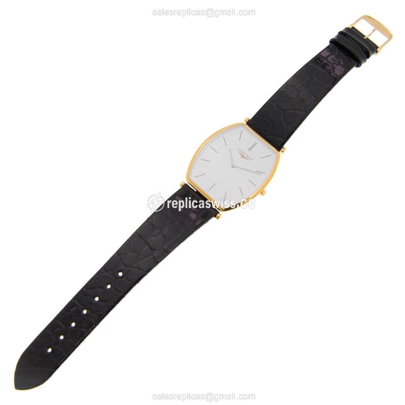 Longines LA GRANDE Replica - Quartz - 18kt Gold/Steel Case - White Dial - View 2