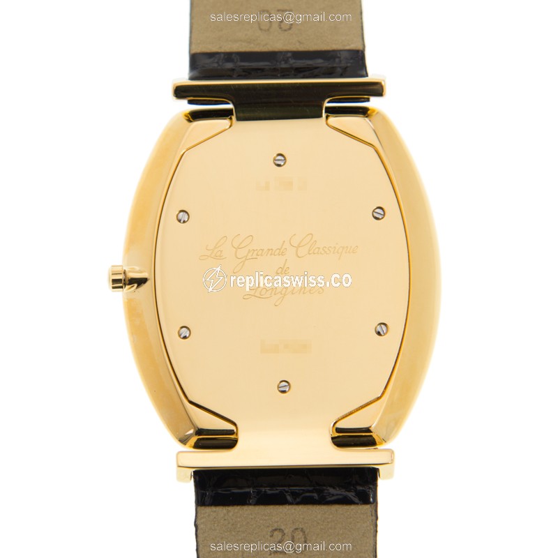 Longines LA GRANDE Replica - Quartz - 18kt Gold/Steel Case - White Dial - View 3