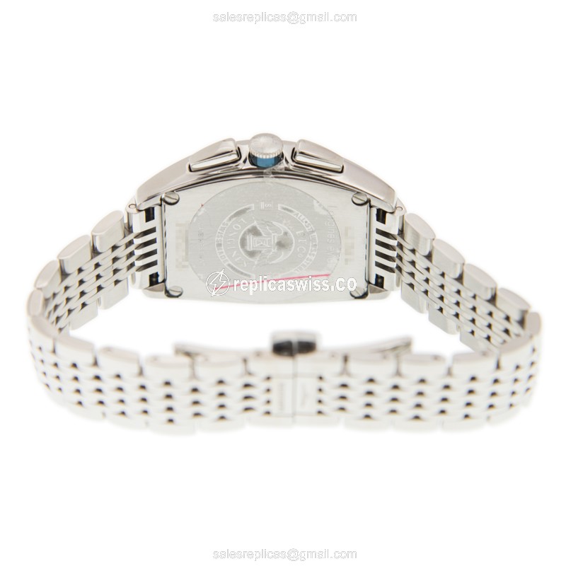 Longines EVIDENZA Replica - Automatic - Black Dial on Silver Steel Strap - View 4