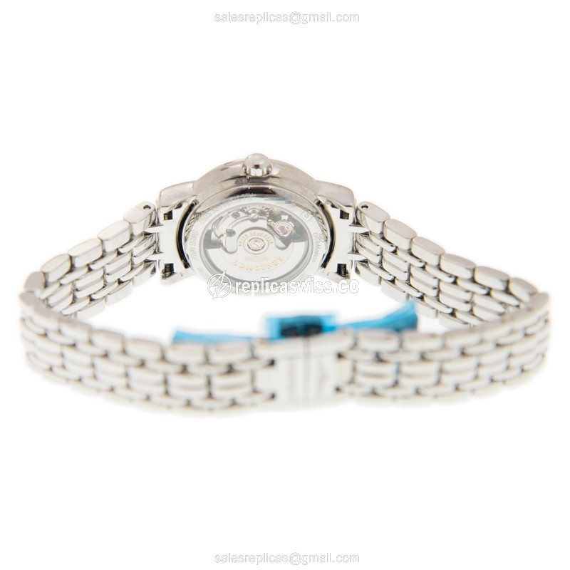 Longines Presence Replica - Automatic - Steel Case, Silver Dial on Silver Strap - View 4
