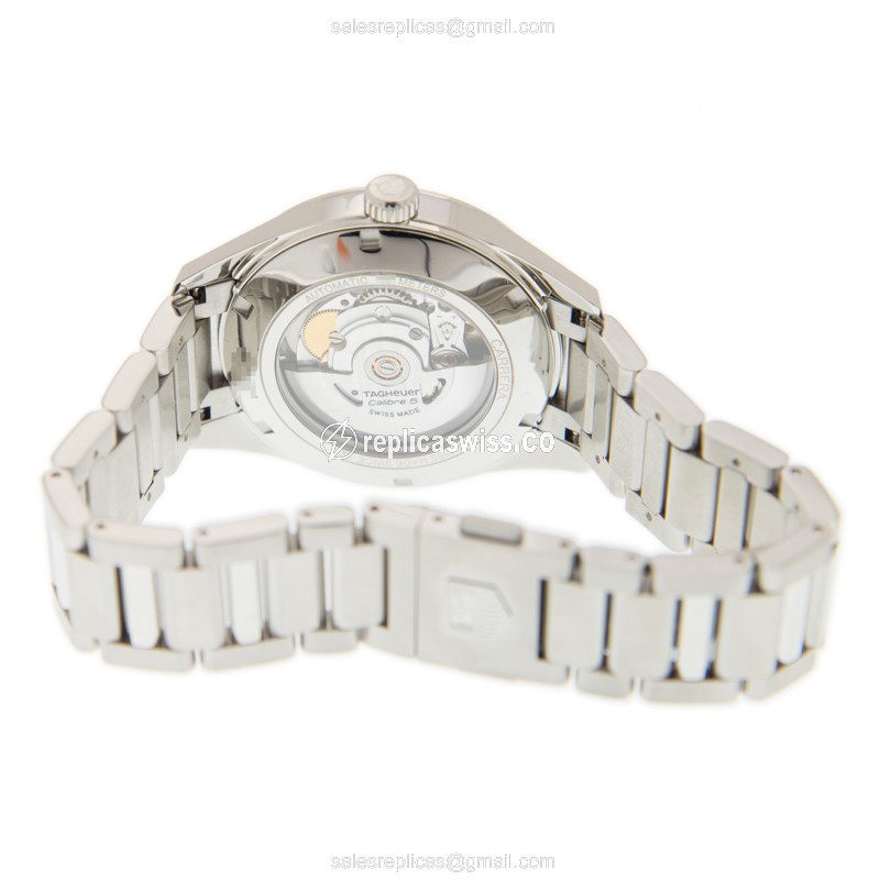 Tag Heuer CARRERA WAR211C-BA0782 - Automatic - Steel Case - Gray Dial - Silver Strap - View 4