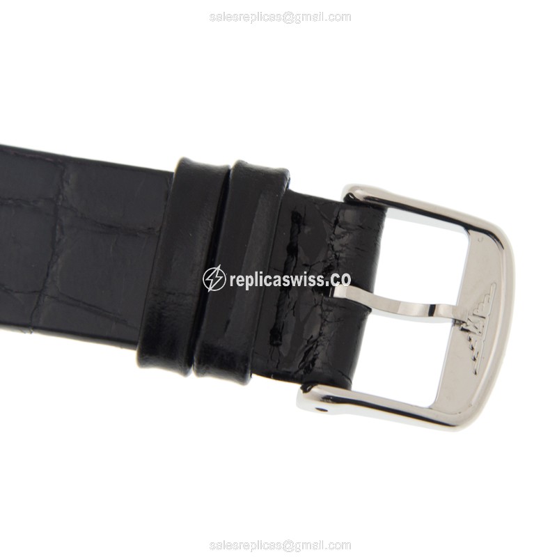 Longines LA GRANDE Replica - Quartz - Stainless Steel Case, Black Dial, Diamond Bezels - View 4