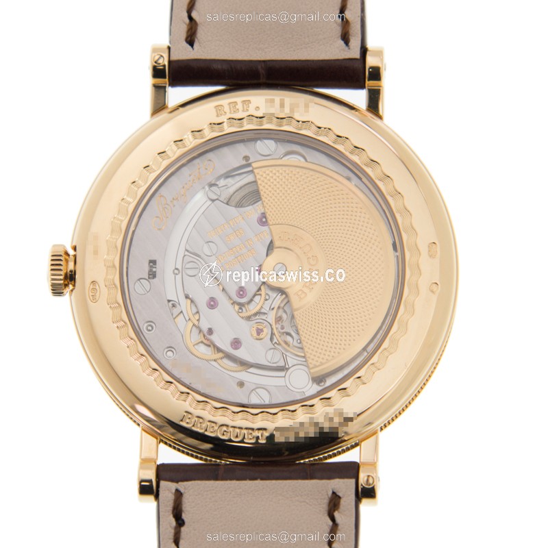 Breguet 7337BA/1E/9V6 Classic Automatic 18kt Rose Gold - Silver Dial - Brown Alligator Strap - View 3
