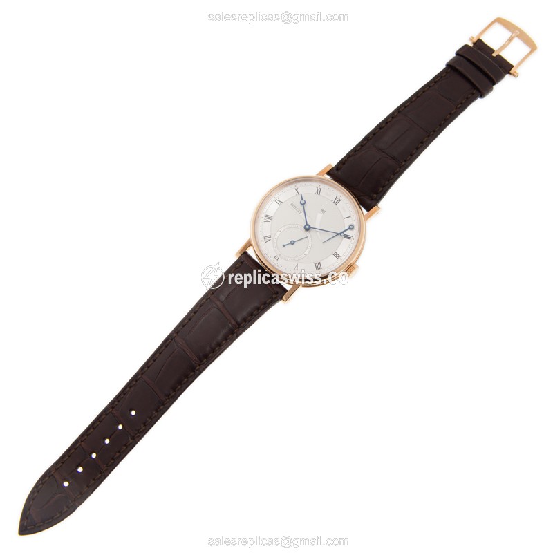 Breguet 5277BR/12/9V6 Classic - Manual Wind - 18kt Rose Gold - Silver Dial - Brown Alligator Strap - View 2