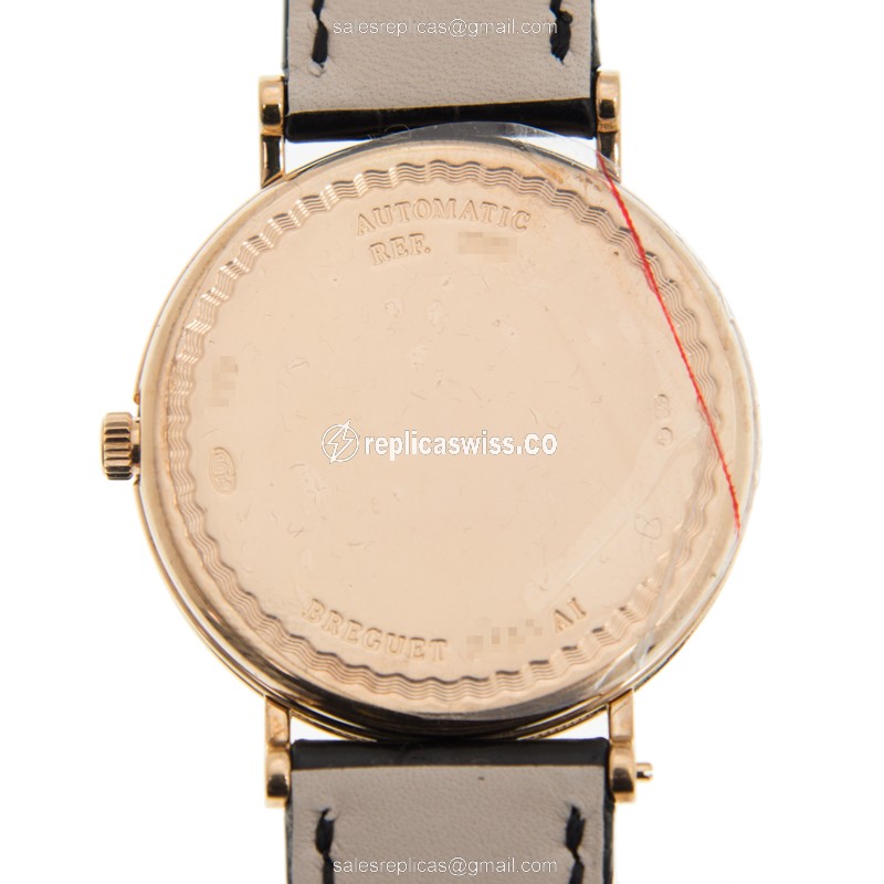 Breguet 5930BA/12/986 Classic - Auto - 18kt Yellow Gold - Silver Dial - Black Alligator Buckle - View 3