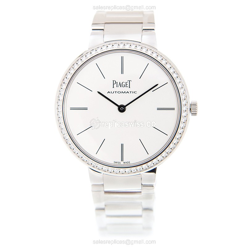 Piaget ALTIPLANO Replica - 18kt White Gold - Diamond Dial - Automatic - Silver Clasp - View 2