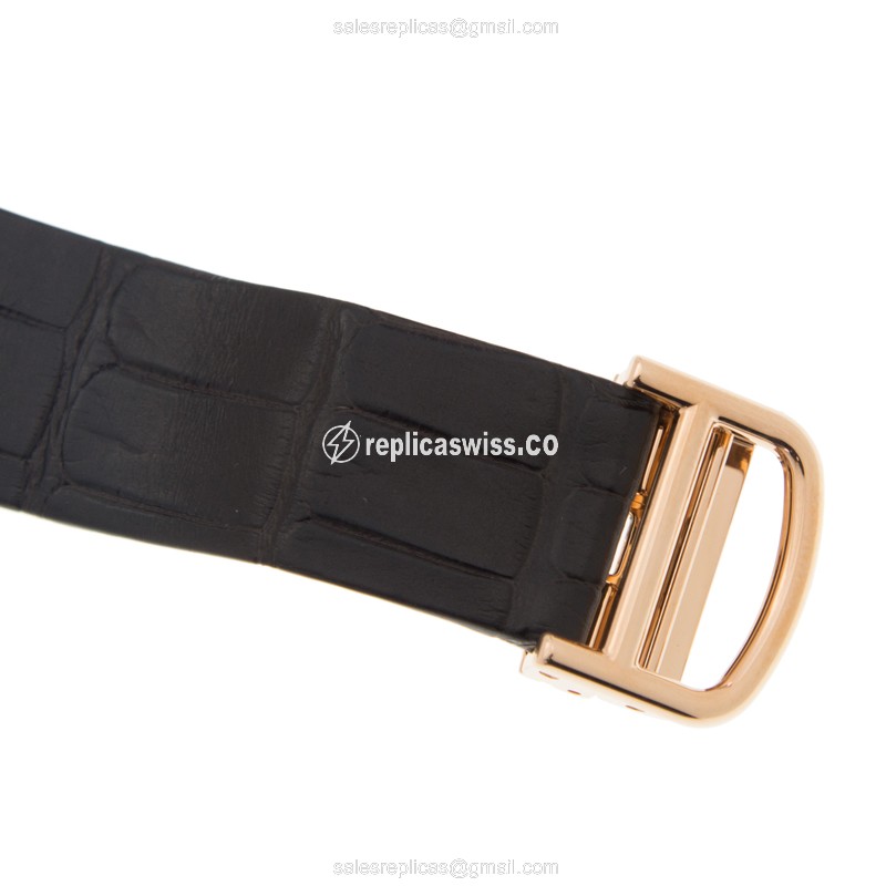 Cartier WH100351 SANTOS Quartz 18kt Rose Gold & Steel - View 4
