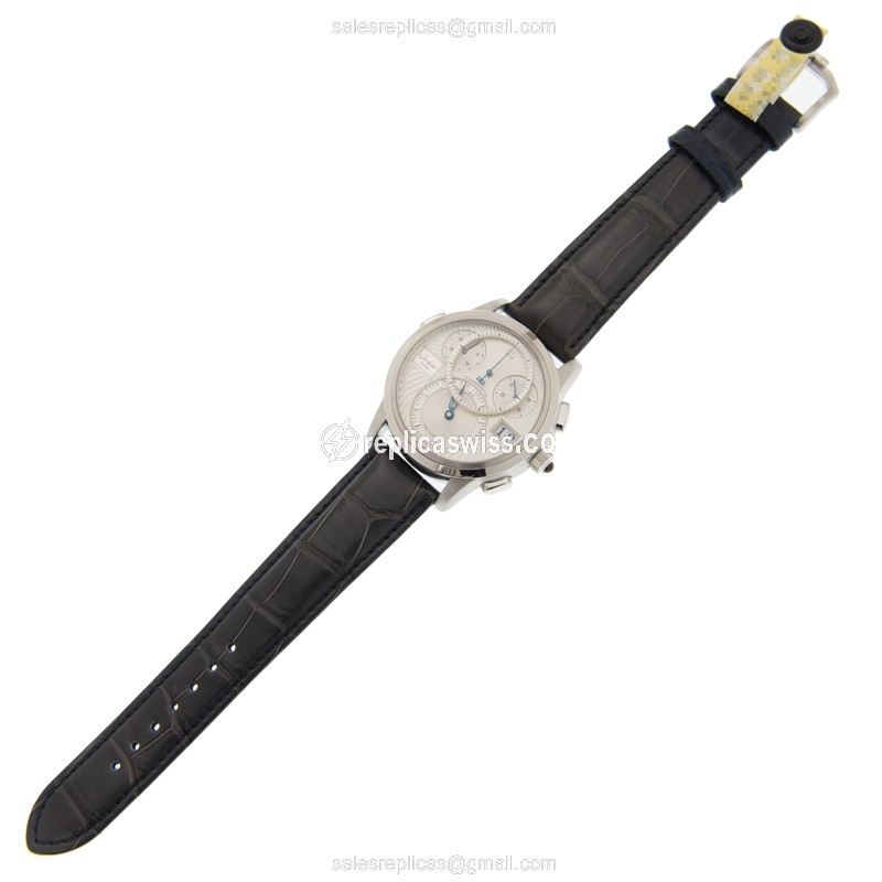 Glashutte Pano Replica - Automatic - Platinum - Silver Dial - View 2