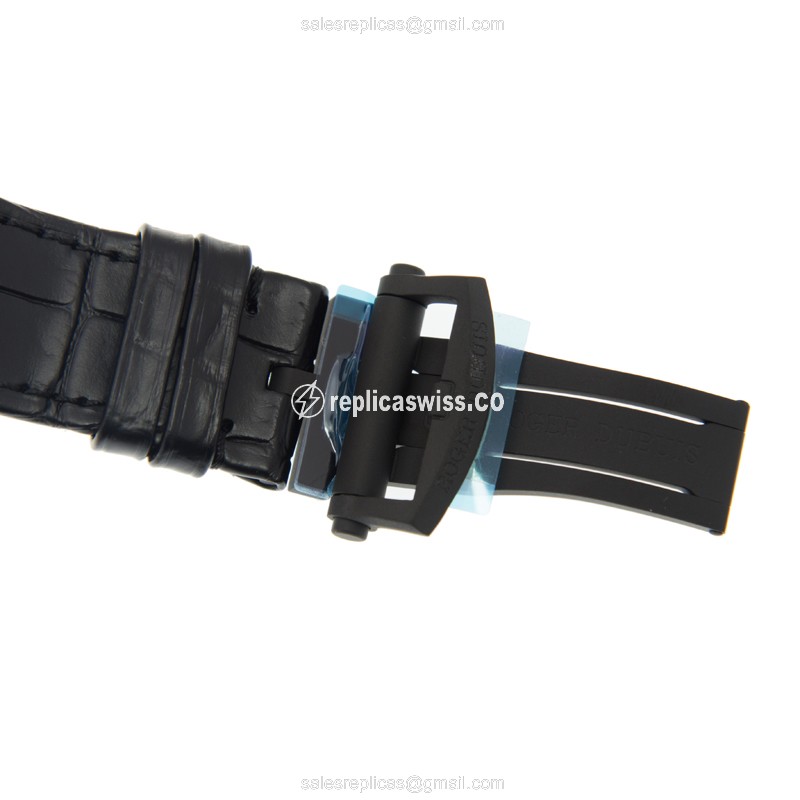 Roger Dubuis DBEX0508 EXCALIBUR Replica - Automatic Carbon Fiber - Skull Dial - Black Alligator Strap - View 3