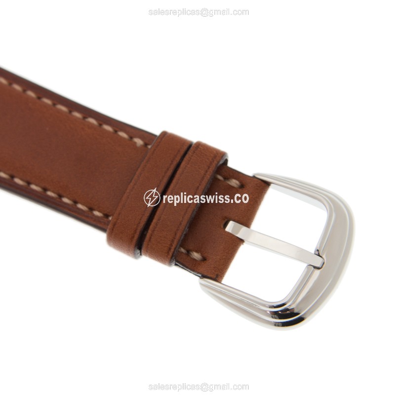 Franck Muller 6850 M C Casa Blanca AC Curvex - Automatic - White Dial - Steel Case - Brown Alligator Strap - View 4